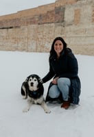 Shelly with her dog, Drake