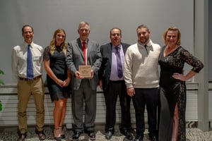 Vantage Plastics accepting Manufacturer of the Year at MiSBF’s 2025 Triple Bottom Line Bash